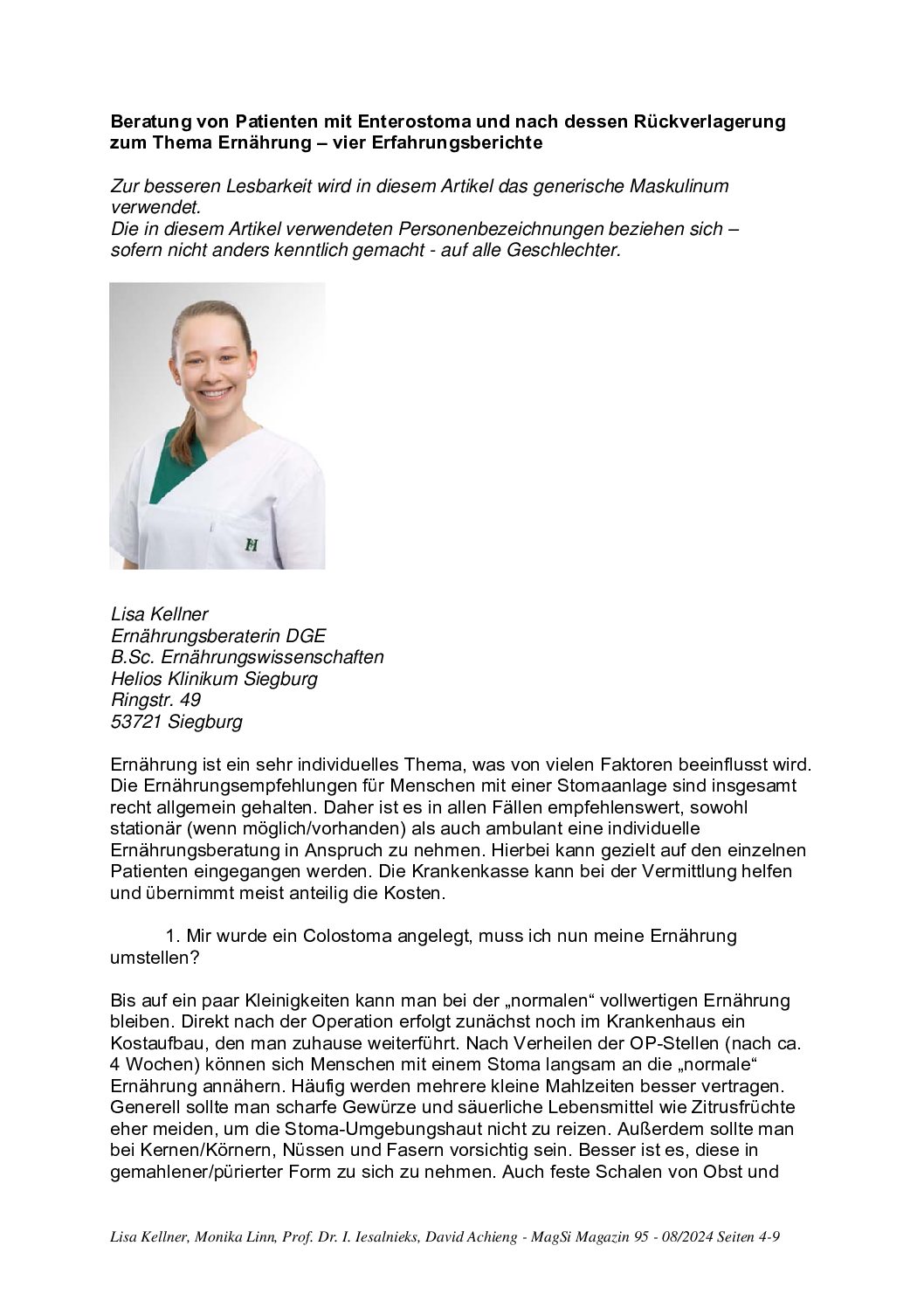 FA_Beratung PatientenMitEnterostomaNachRuechverlagerungErnaehrung