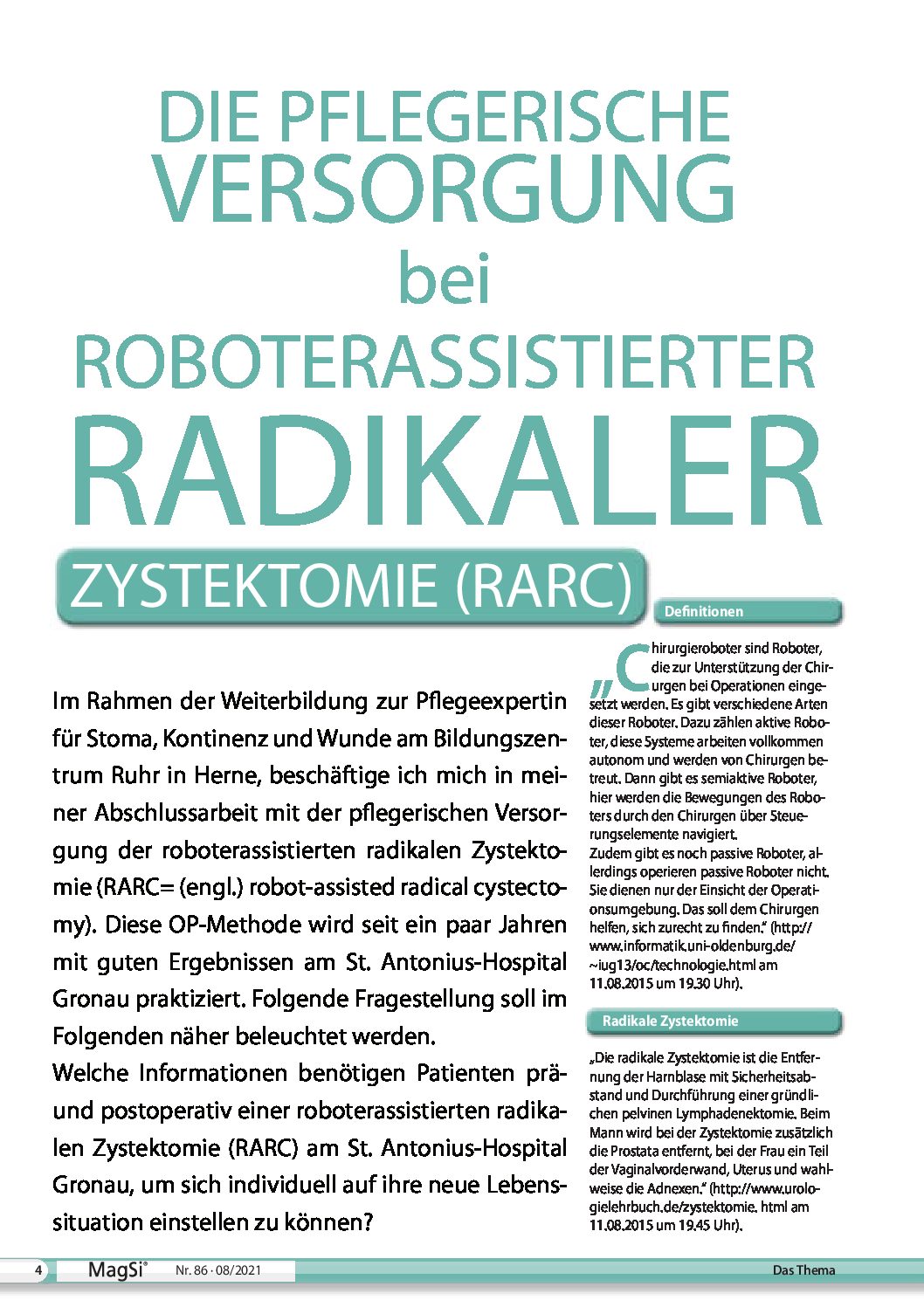 FA_DiePflegerischeVersorgungBeiRoboterassistierterRadikalerZystektomie