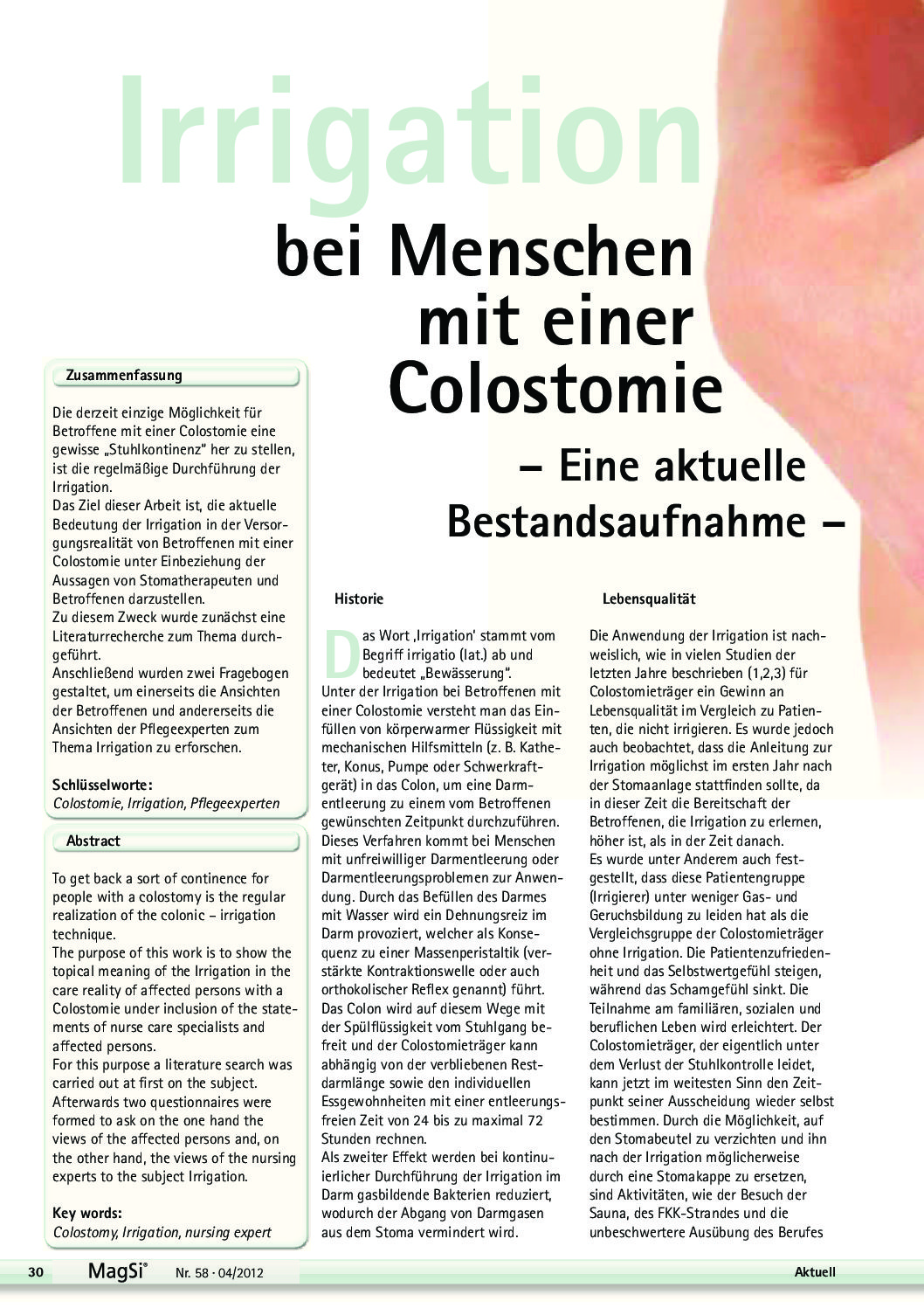 Irrigation Colostomie PDF