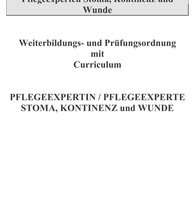 Weiterbildungs- und Prüfungsordnung für Pflegeexperten SKW wird aktualisiert!